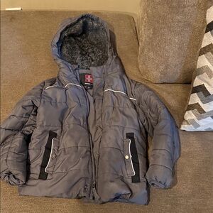 Swiss Tech Kids Puffer Jacket - Gray and Black